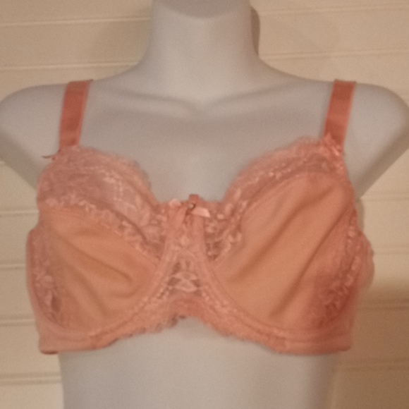 Glamorise Pink Satin & Lace Balconet Bra - Picture 8 of 15